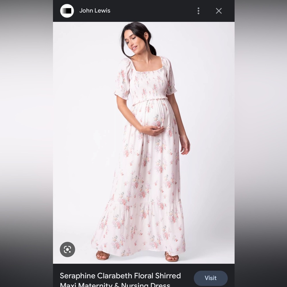 Seraphine long maternity dress.